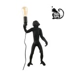 Abruzzo Lampa Stołowa Czarna Małpa 55cm Cezar E27 ABR-KARD5-C