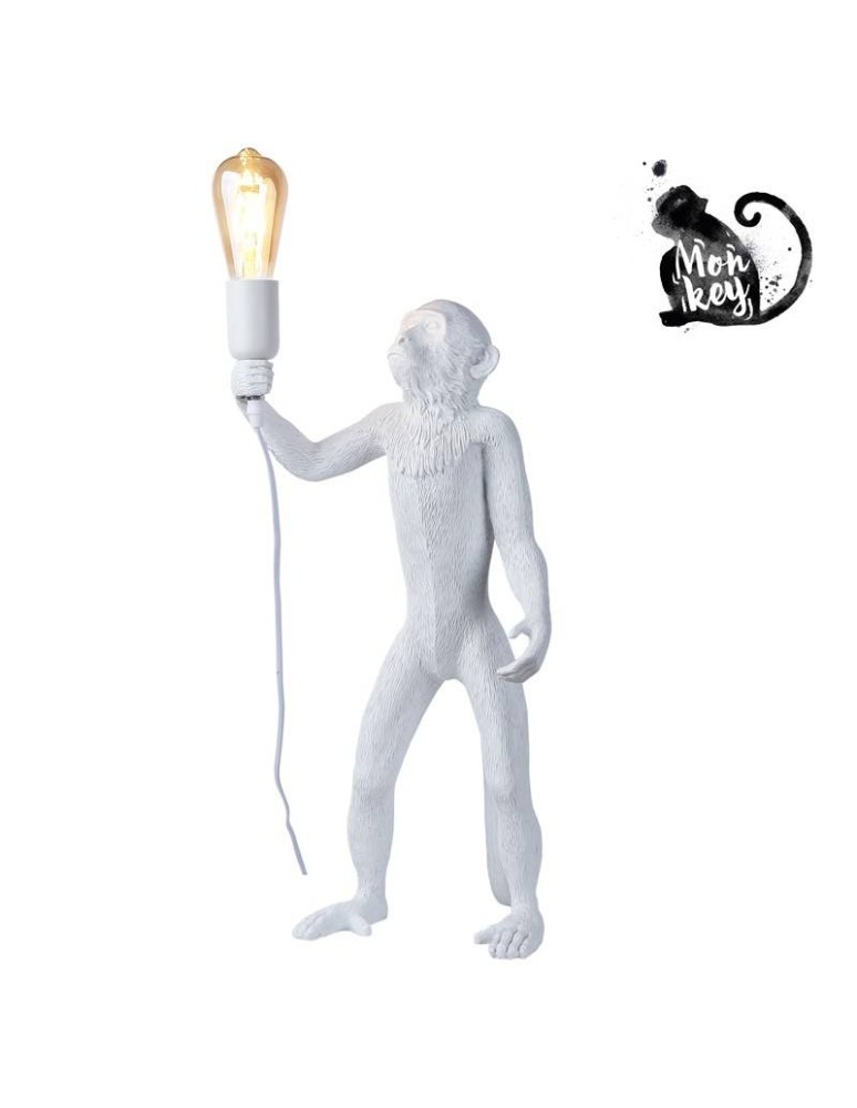 Table lamps - Abruzzo Table Lamp White Monkey 55cm Caesar E27 ABR-KARD5-W - product kolory-swiatla.pl 1