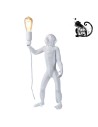 Abruzzo Lampa Stołowa Biała Małpa 55cm Cezar E27 ABR-KARD5-W