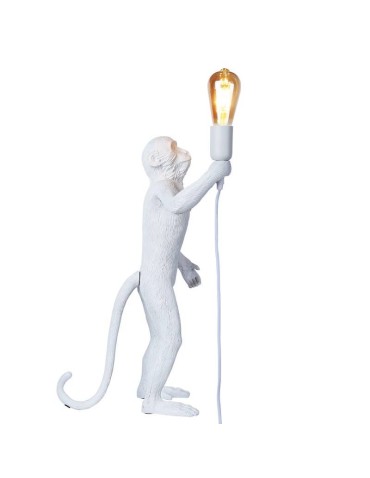 Abruzzo Lampa Stołowa Biała Małpa 55cm Cezar E27 ABR-KARD5-W - produkt 2