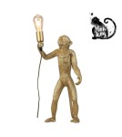 Abruzzo Lampa Stołowa Złota Małpa 55cm Cezar E27 ABR-KARD5-G