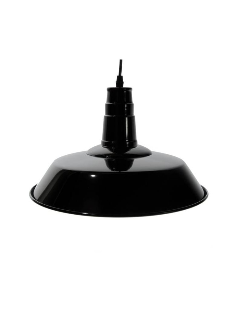 Pendant lamps - Abruzzo Retro Loft Pendant Lamp Black and White 36cm E27 Grote ABR-LWRG-B - product kolory-swiatla.pl 1