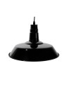 View Abruzzo Retro Loft Pendant Lamp Black and White 36cm E27 Grote ABR-LWRG-B
