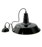 Abruzzo Lampa Wisząca Retro Loft Czarno biała 36cm E27 Grote ABR-LWRG-B
