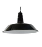 Abruzzo Lampa Wisząca Retro Loft Czarno biała 36cm E27 Grote ABR-LWRG-B