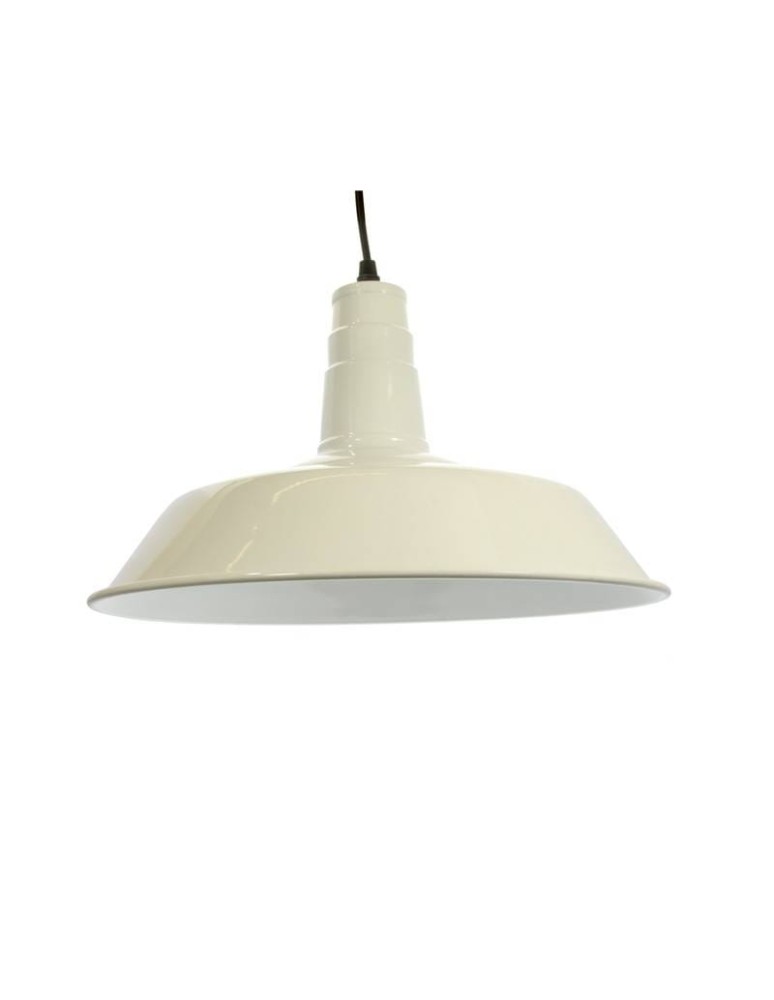 Pendant lamps - Abruzzo Retro Loft Pendant Lamp White 36cm E27 Grote ABR-LWRG-W - product kolory-swiatla.pl 1