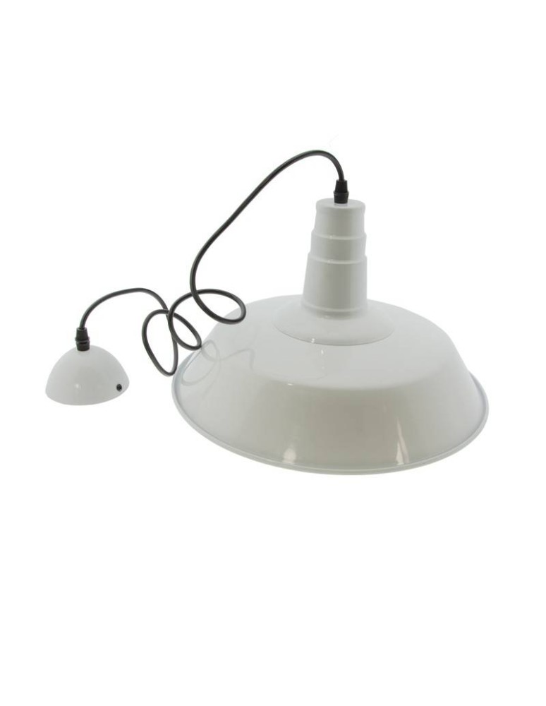 Abruzzo Lampa Wisząca Retro Loft Biała 36cm E27 Grote ABR-LWRG-W