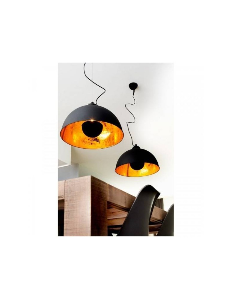 Pendant lamps - Abruzzo Retro Loft Pendant Lamp Black and Gold 40cm E27 Geo ABR-GEO - product kolory-swiatla.pl 2