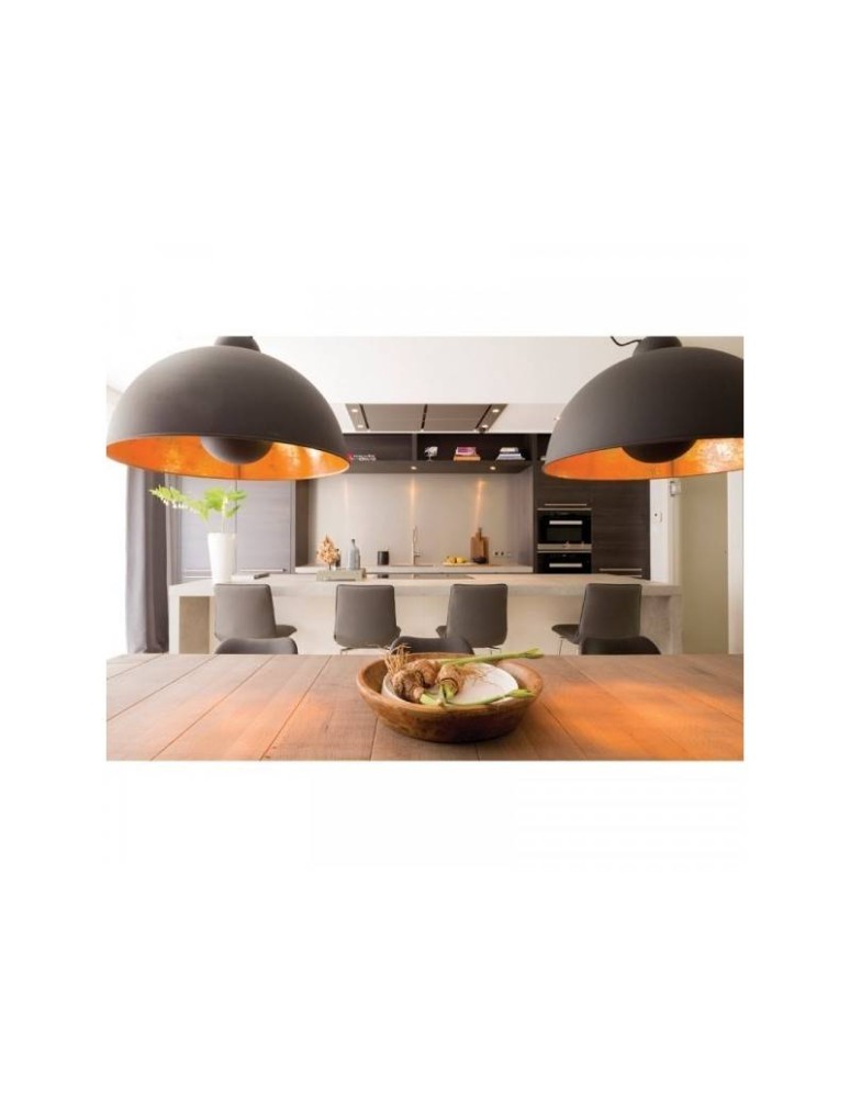 Abruzzo Lampa Wisząca Retro Loft Czarno Złota 40cm E27 Geo ABR-GEO