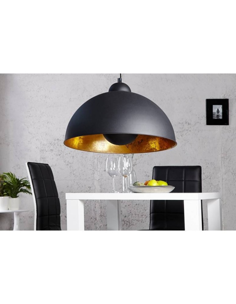 Abruzzo Lampa Wisząca Retro Loft Czarno Złota 40cm E27 Geo ABR-GEO