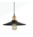 Pendant lamps - Abruzzo Retro Loft Pendant Lamp Black Gold 26cm E27 Teo ABR-LWRT-E27 - product 1