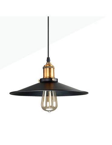 Abruzzo Lampa Wisząca Retro Loft Czarno złota 26cm E27 Teo ABR-LWRT-E27