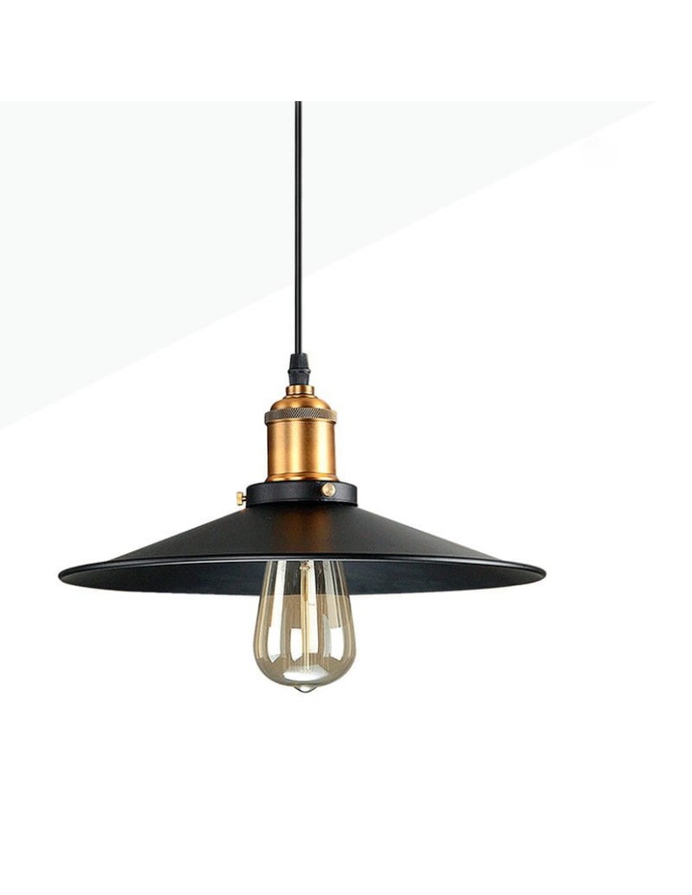 Abruzzo Lampa Wisząca Retro Loft Czarno złota 26cm E27 Teo ABR-LWRT-E27
