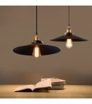 Pendant lamps - Abruzzo Retro Loft Pendant Lamp Black Gold 26cm E27 Teo ABR-LWRT-E27 - product 3