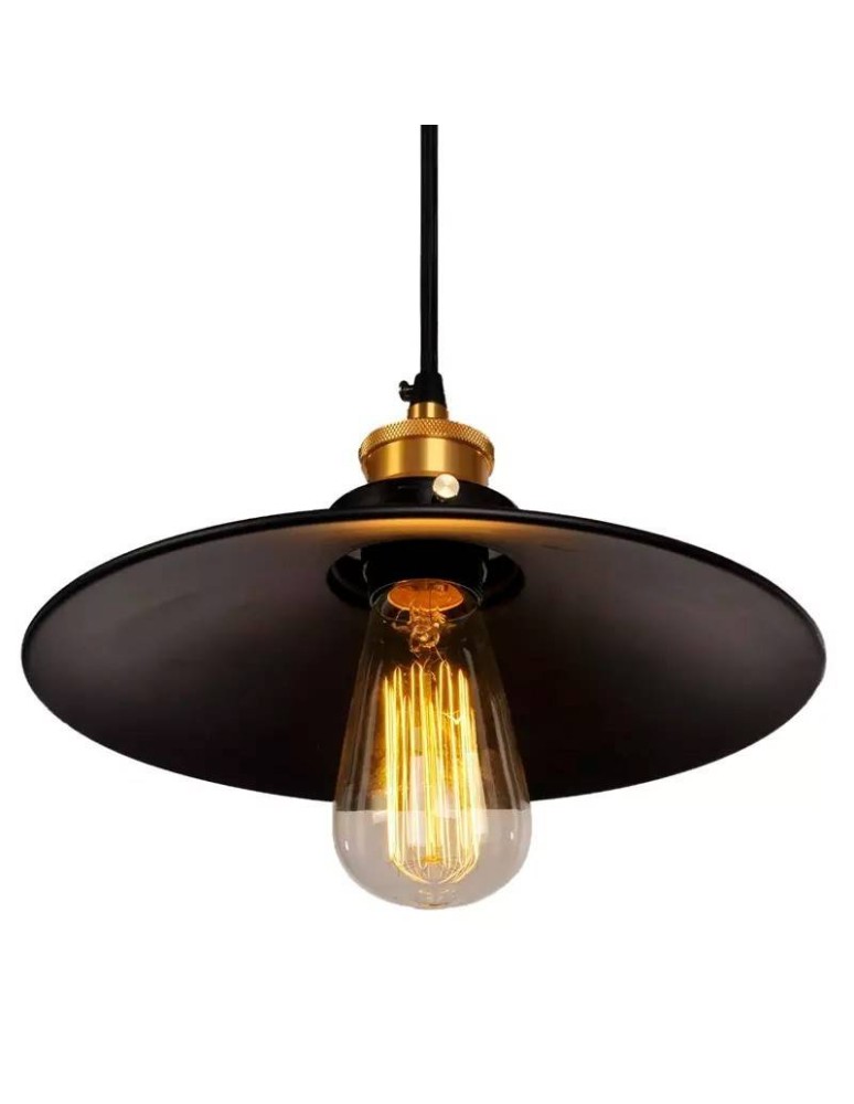 Pendant lamps - Abruzzo Retro Loft Pendant Lamp Black Gold 3xE27 26cm Teo ABR-LWRT-3xE27 - product kolory-swiatla.pl 3