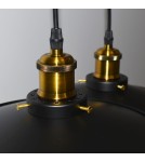 Pendant lamps - Abruzzo Retro Loft Pendant Lamp Black Gold 3xE27 26cm Teo ABR-LWRT-3xE27 - product 8