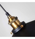 Abruzzo Lampa Wisząca Retro Loft Czarno złota 3xE27 26cm Teo ABR-LWRT-3xE27