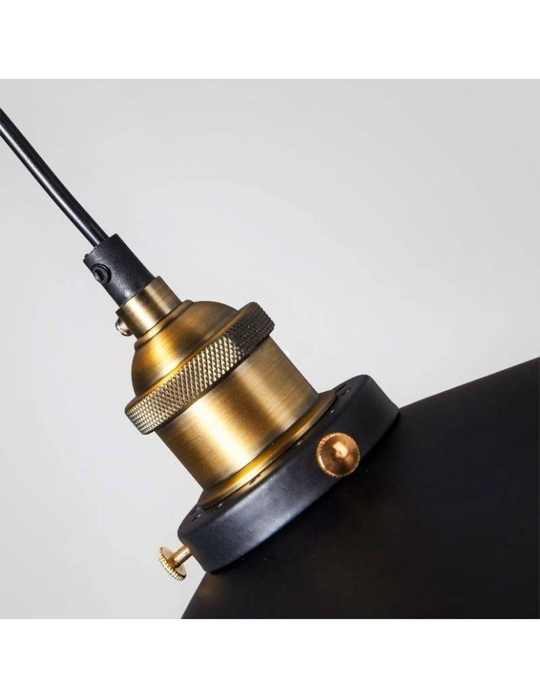 Pendant lamps - Abruzzo Retro Loft Pendant Lamp Black Gold 3xE27 26cm Teo ABR-LWRT-3xE27 - product kolory-swiatla.pl 9