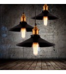 Pendant lamps - Abruzzo Retro Loft Pendant Lamp Black Gold 3xE27 26cm Teo ABR-LWRT-3xE27 - product 10