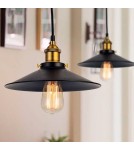 Abruzzo Lampa Wisząca Retro Loft Czarno złota 3xE27 26cm Teo ABR-LWRT-3xE27