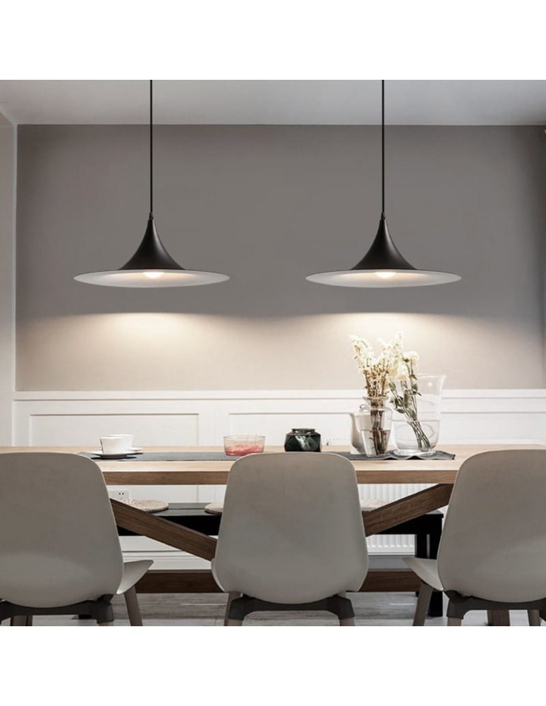 Pendant lamps - Abruzzo Scandinavian Pendant Lamp Black E14 Oslo ABR-OSLO-B - product kolory-swiatla.pl 4