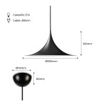 Pendant lamps - Abruzzo Scandinavian Pendant Lamp Black E14 Oslo ABR-OSLO-B - product 5