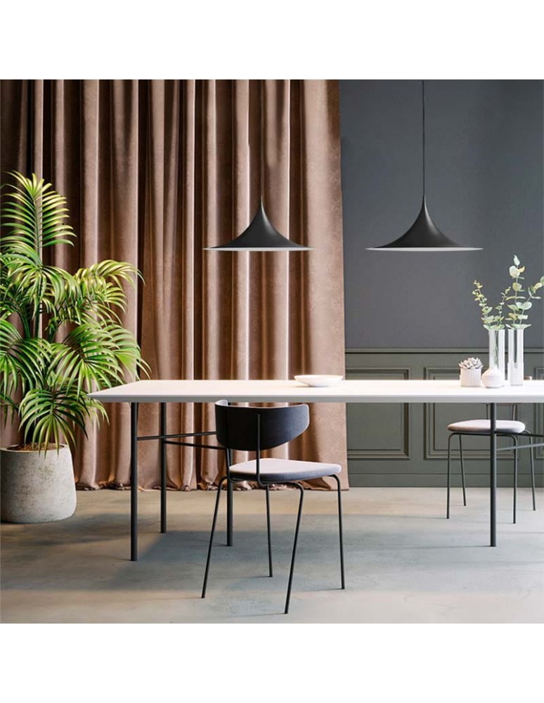 Pendant lamps - Abruzzo Scandinavian Pendant Lamp Black E14 Oslo ABR-OSLO-B - product kolory-swiatla.pl 8