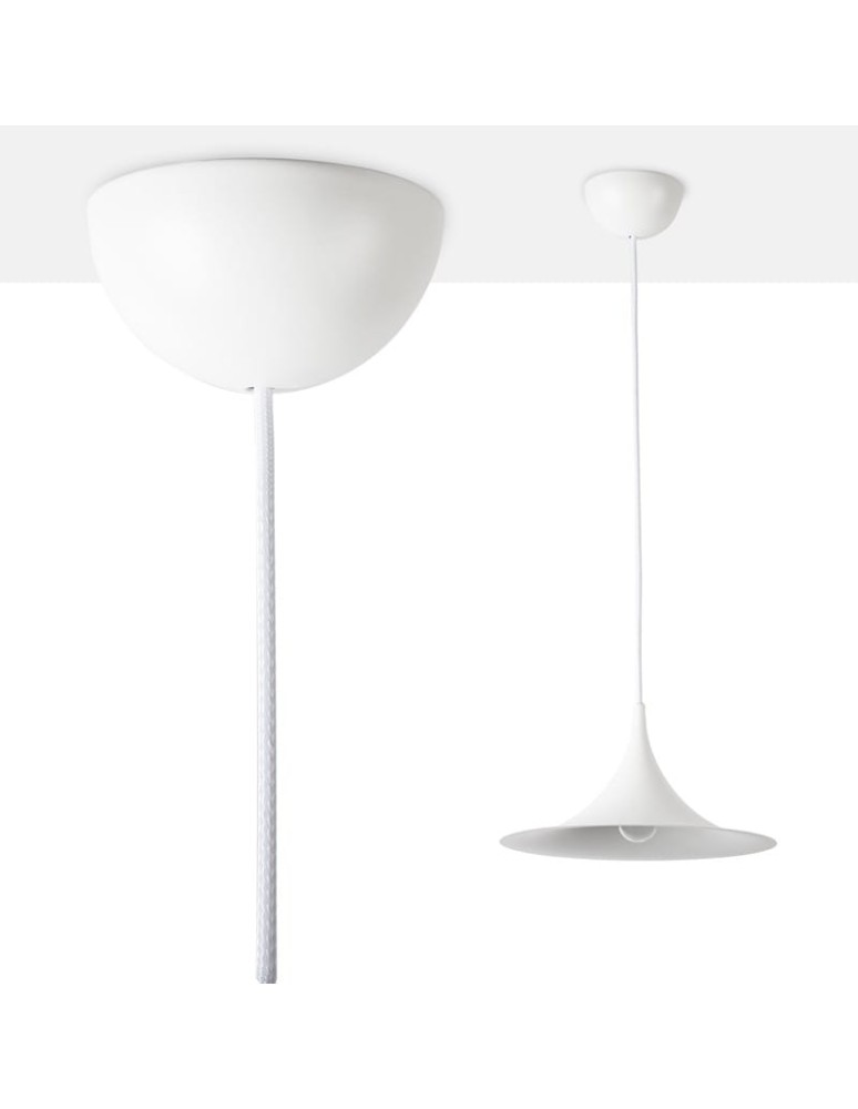 Pendant lamps - Abruzzo Scandinavian White E14 Oslo Pendant Lamp ABR-OSLO-W - product kolory-swiatla.pl 2