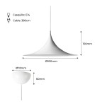 Abruzzo Lampa Wisząca Skandynawska Biała E14 Oslo ABR-OSLO-W