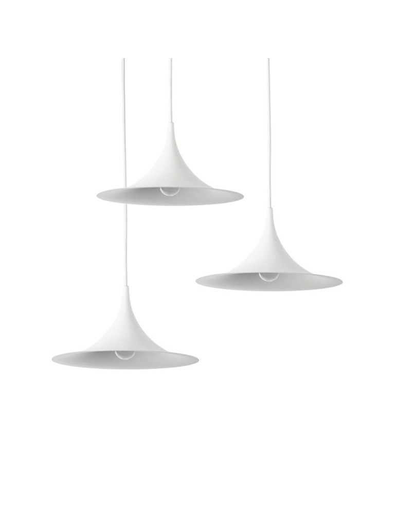 Abruzzo Lampa Wisząca Skandynawska Biała E14 Oslo ABR-OSLO-W