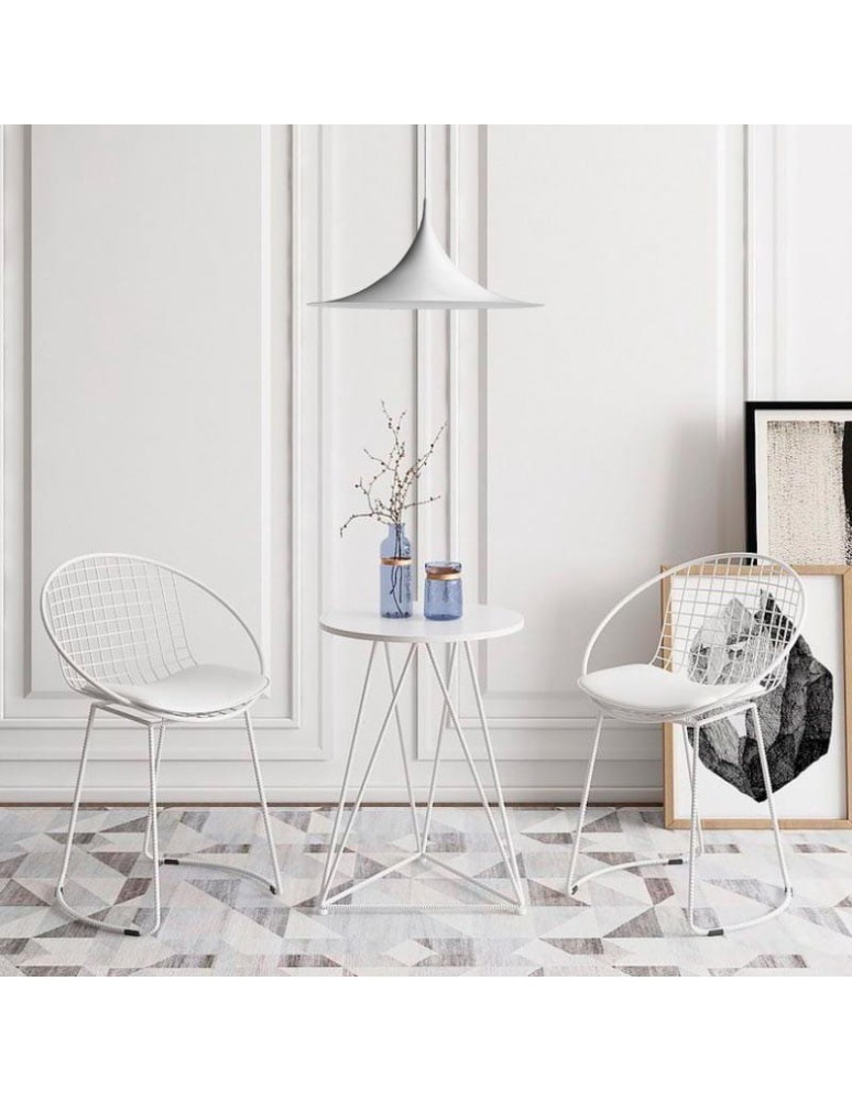 Pendant lamps - Abruzzo Scandinavian White E14 Oslo Pendant Lamp ABR-OSLO-W - product kolory-swiatla.pl 11