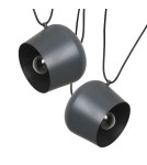 Pendant lamps - Abruzzo Modern Pendant Lamp Ø30cm Black Rittoro Uno ABR-LWRU-B - product 3