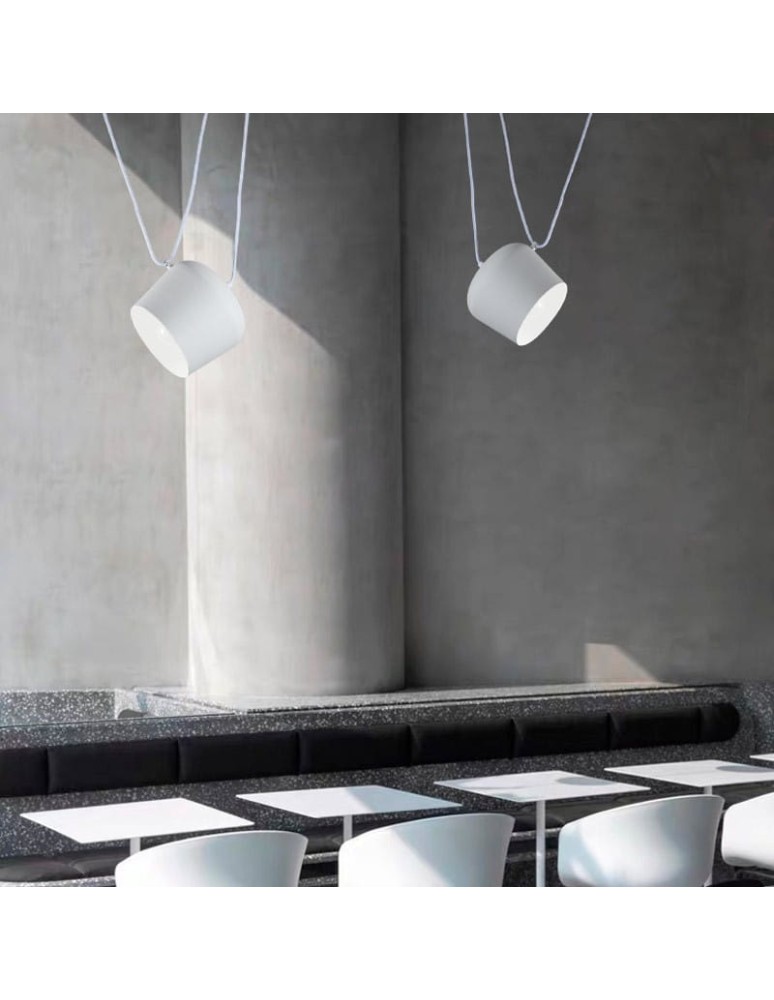 Abruzzo Nowoczesna Lampa Wisząca Ø30cm Biała Rittoro Uno ABR-LWRU-W