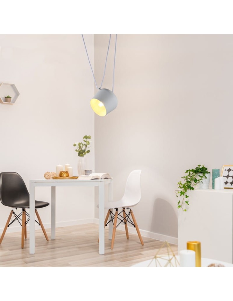 Pendant lamps - Abruzzo Modern Pendant Lamp Ø30cm White Rittoro Uno ABR-LWRU-W. - product kolory-swiatla.pl 5