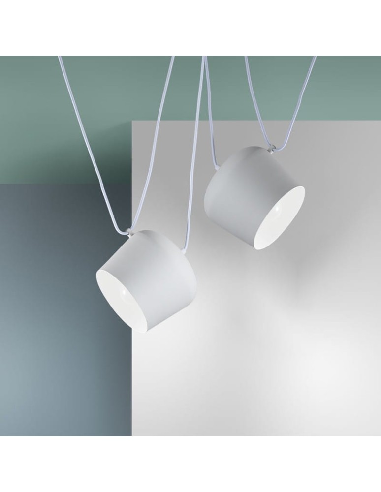 Abruzzo Nowoczesna Lampa Wisząca Ø30cm Biała Rittoro Uno ABR-LWRU-W