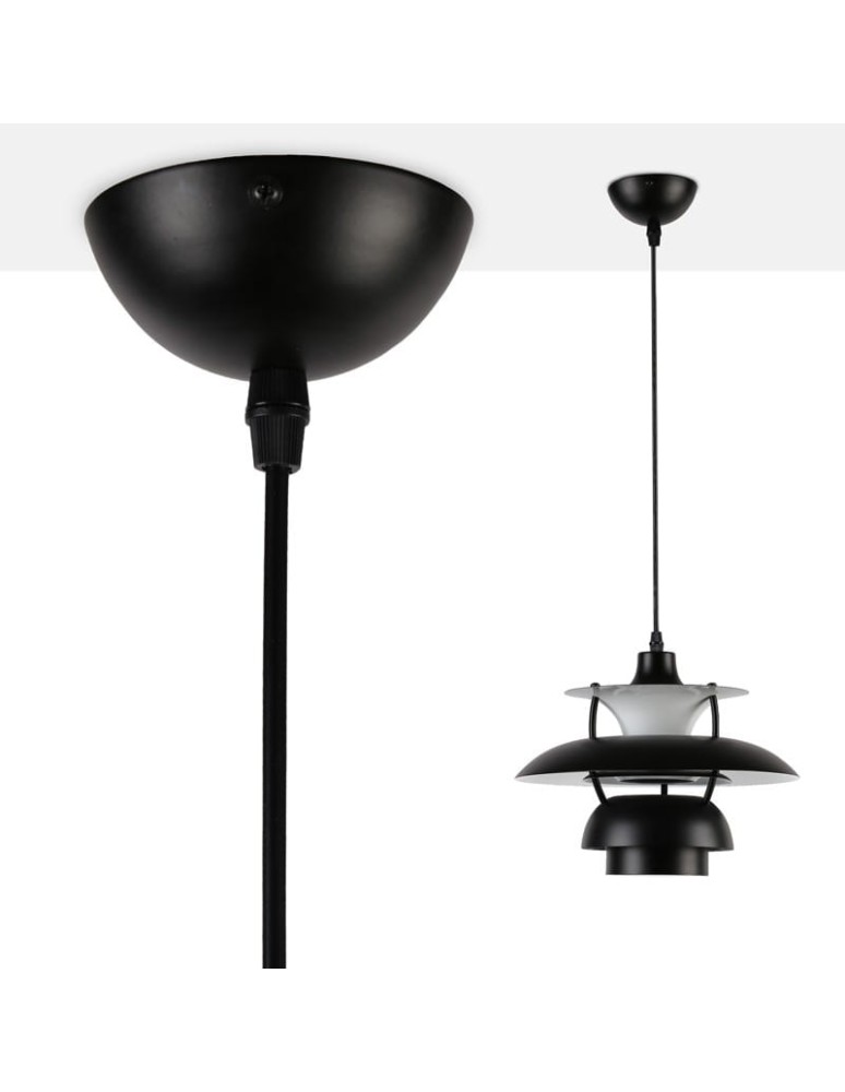 Abruzzo Nowoczesna Lampa Wisząca 30 Czarna Apple ABR-APPLE-B