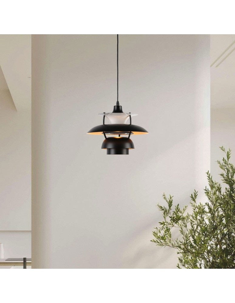 Abruzzo Nowoczesna Lampa Wisząca 30 Czarna Apple ABR-APPLE-B