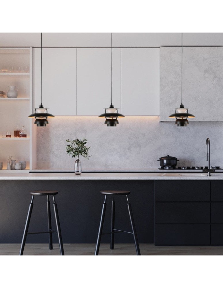 Pendant lamps - Abruzzo Modern Pendant Lamp 30 Black Apple ABR-APPLE-B - product kolory-swiatla.pl 9