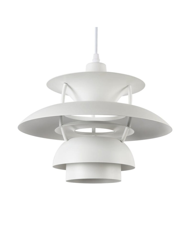 Abruzzo Nowoczesna Lampa Wisząca 30cm Biała Apple ABR-APPLE-W