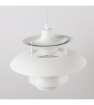 Abruzzo Nowoczesna Lampa Wisząca 30cm Biała Apple ABR-APPLE-W