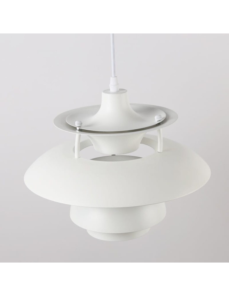 Abruzzo Nowoczesna Lampa Wisząca 30cm Biała Apple ABR-APPLE-W