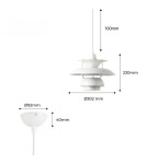 Pendant lamps - Abruzzo Modern Pendant Lamp 30cm White Apple ABR-APPLE-W - product 4