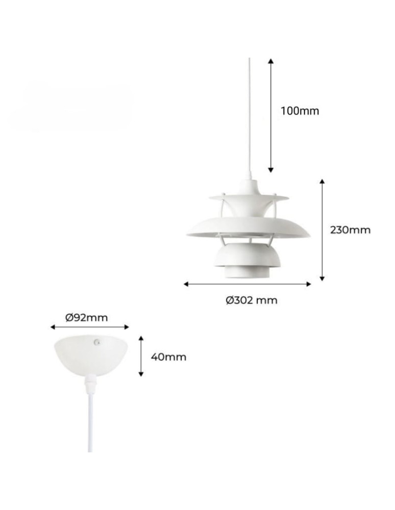 Abruzzo Nowoczesna Lampa Wisząca 30cm Biała Apple ABR-APPLE-W
