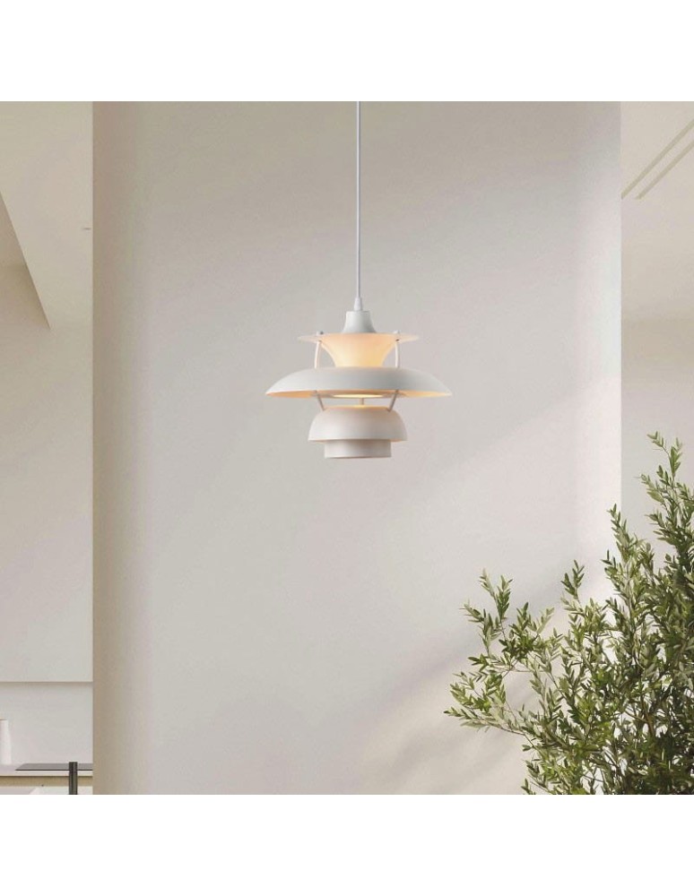 Pendant lamps - Abruzzo Modern Pendant Lamp 30cm White Apple ABR-APPLE-W - product kolory-swiatla.pl 6