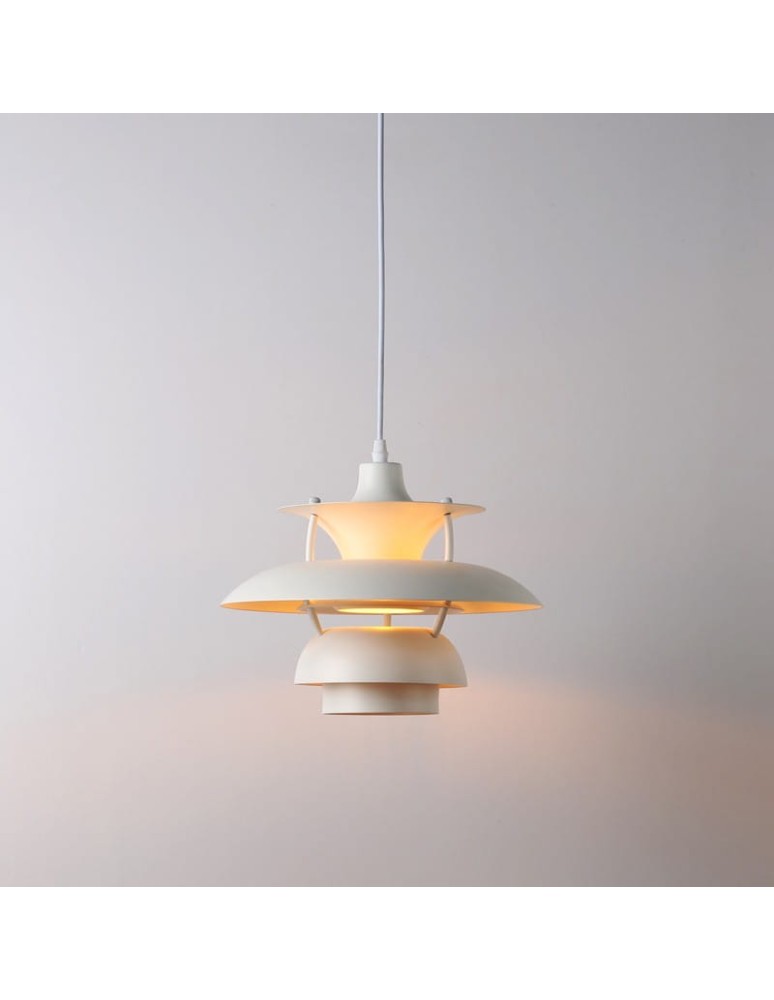 Abruzzo Nowoczesna Lampa Wisząca 30cm Biała Apple ABR-APPLE-W