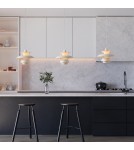 Abruzzo Nowoczesna Lampa Wisząca 30cm Biała Apple ABR-APPLE-W