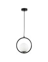 View Abruzzo Rossi E27 Black Milk Ball Pendant Lamp ABR-LWMR-E27