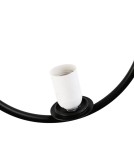 Abruzzo Lampa Wisząca Czarna  Kula Mleczna Rossi E27 ABR-LWMR-E27