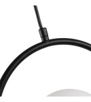 Abruzzo Lampa Wisząca Czarna  Kula Mleczna Rossi E27 ABR-LWMR-E27