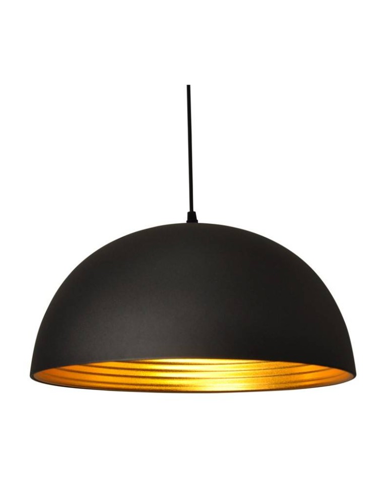 Pendant lamps - Abruzzo Retro Loft Pendant Lamp Black Gold 40cm E27 Geo 2 ABR-LGEO - product kolory-swiatla.pl 1